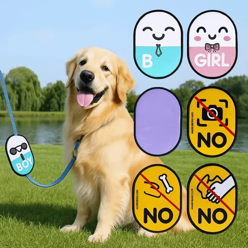 

Waterproof Pet Identity Decals Cartoon Decorative Double-sided Pet Identification Stickers Tear Resistant Anti Touch