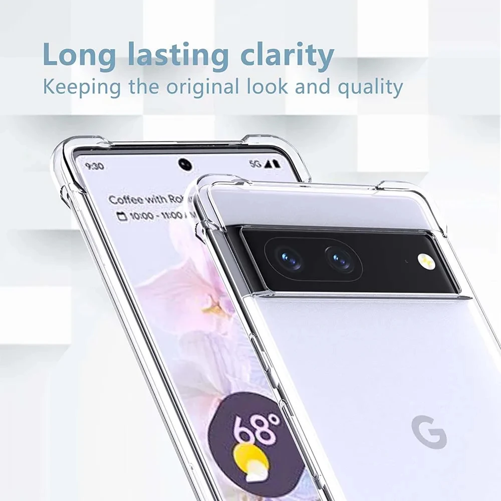 Shockproof Transparent Silicone Case For Google Pixel 9 8 7 6 Pro XL 6A 7A Ultra Thin Clear Soft TPU Back Cover Fundas Bumper