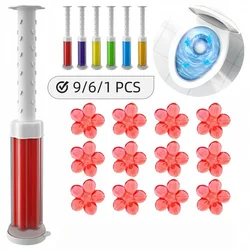 1/3/6/9PCS Żel do czyszczenia toalet Aromat kwiatowy Dezodorant do toalet Środek do czyszczenia toalet Aromat do usuwania nieprzyjemnych zapachów Zestaw do czyszczenia gospodarstwa domowego