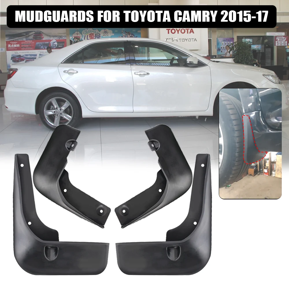 

Outside Parts Car Accessories Front Rear Mud Flaps 4pcs/set For Toyota Camry 2015 2016 2017 Splash Guards Mudguards Fender