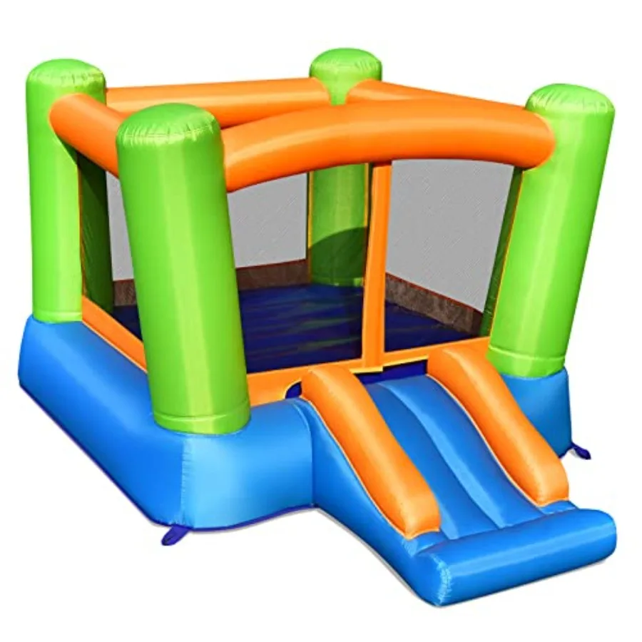 

Inflatable Bounce House with Slide 8X6.5X4.7ft Jumping Castle for Indoor Outdoor Use Includes Carrying Bag Repair Kit Stakes Bl