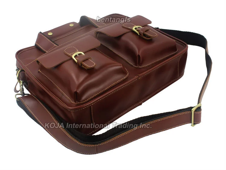 Class Fashion High Men Genuine Leather Shoulder Bag men Messenger male crossbody bag 12~14" laptop tote Briefcase #M032