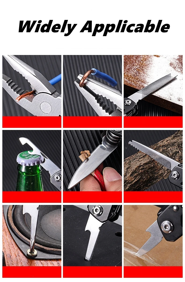 Pocket Mini Pliers Screwdriver Folding Small Multitool Opener Nail File Precision Pliers Hand Tools Outdoor Emergency Tool image 2