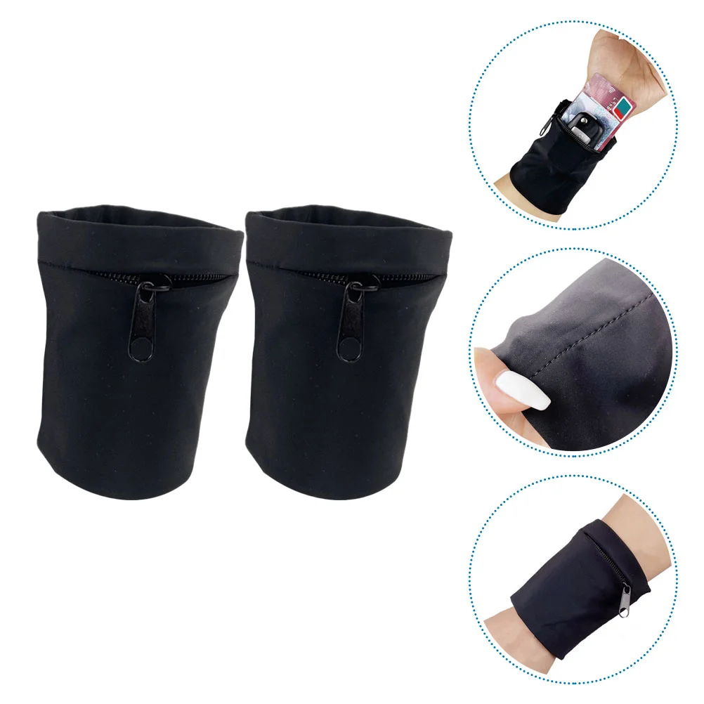 

2 Pcs Sports Wrist Bag Wallet Phone Holder for Cell Stand Running Arm Cover Outdoor Miss