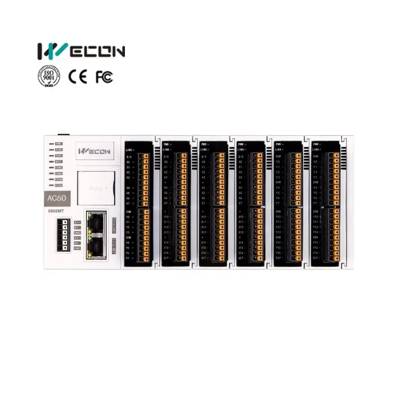 Wecon Codesys EtherCAT PLC AC60-0808MT-D, Motion Control, CNC, Robotic, EtherNet/IP, Programmable Logic Controller FB/FC ST