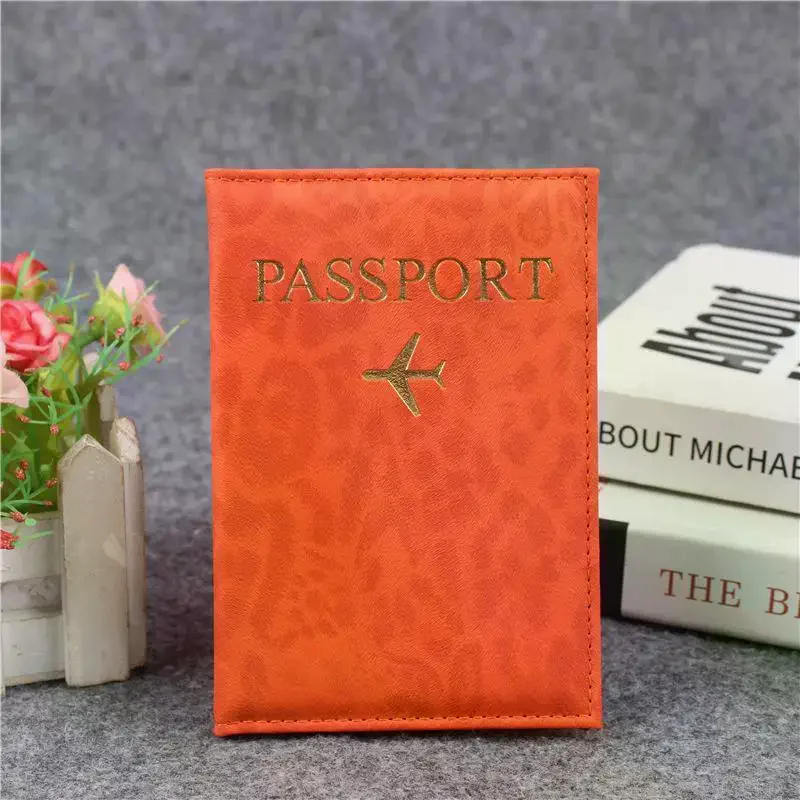 PU Leather Passport Cover For Men & Women Organizer - Protective Card Holder ID Document Covers Travel Passport Case 1PC