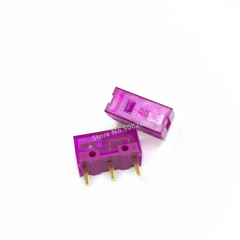 2Pcs HCNHK Purple Gold / Black Transparent Dustproof Micro switch 150million /100 million lifespan million click button Switches