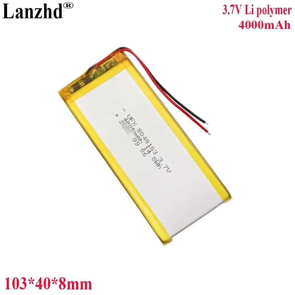 Batterie Li Polymère 3.7V, 4000mAh, pour Sky Ple, Purificateur d'Air, Haut-Parleur Bluetooth, Bâton GPS, Jouet Lumineux, Numérique