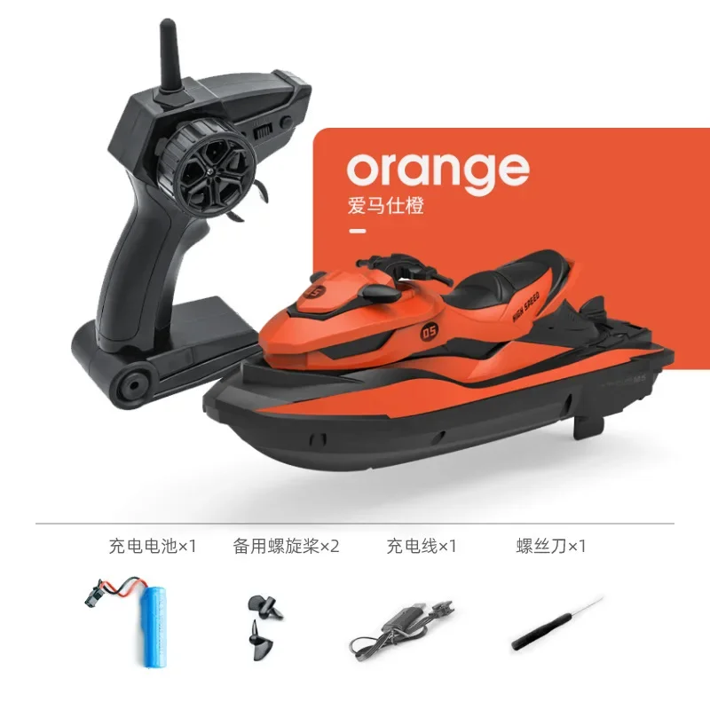 クロスボーダー人気の Amazon リモートコントロールボート 2.4 グラムリモートコントロールモーターボート電気水高速ボートおもちゃ卸売