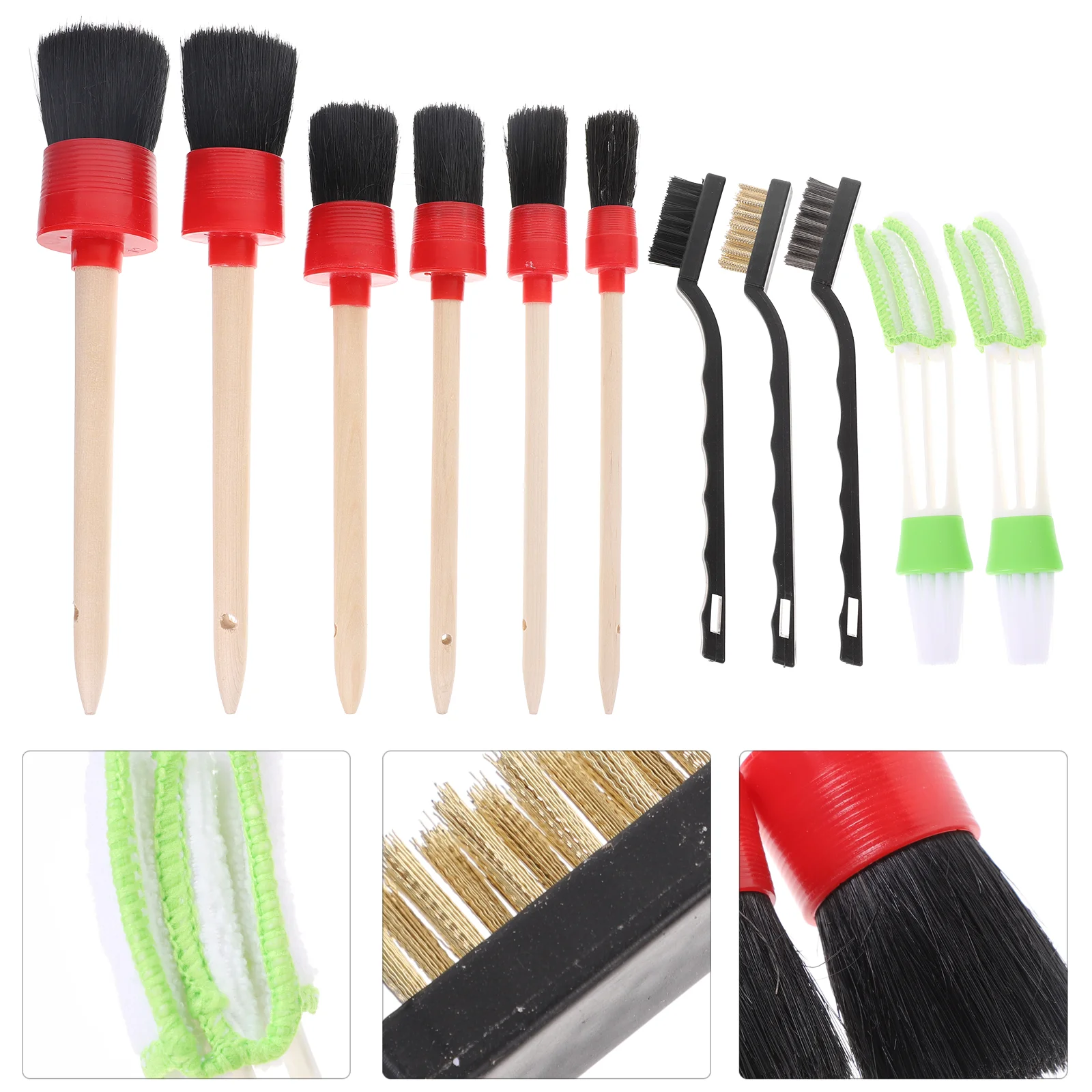 

Car Wash Kit Cleaning Brush Detailing Interior Cleaner Auto Supplies 2349X3X3CM Black