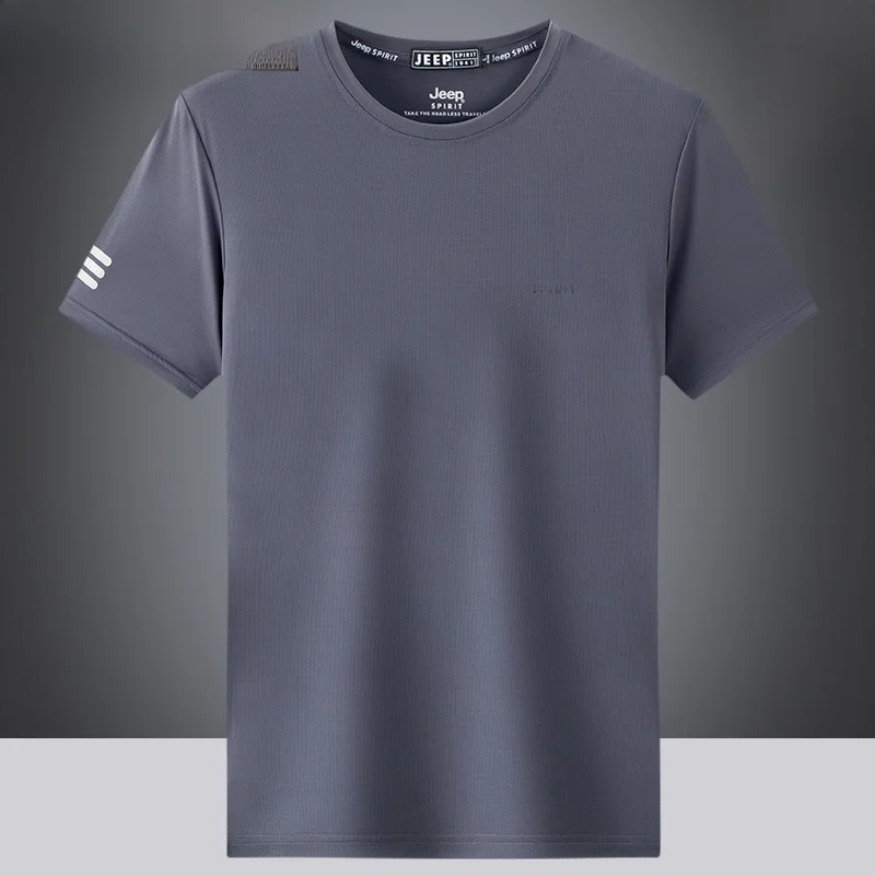 

Мужская футболка Quick Dry с коротким рукавом для лета, бега и фитнеса, свободного кроя, больших размеров, дышащая, влагоотводящая, топ с коротким рукавом