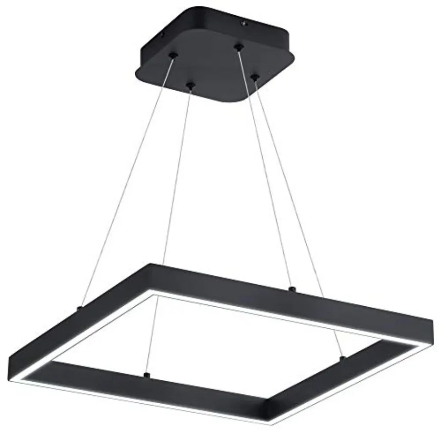 

Modern Led Pendant Light Square Led Chandelier 1 Ring Acrylic Pendant Lighting Fixture for Bedroom Living Room Dining Room Kitc