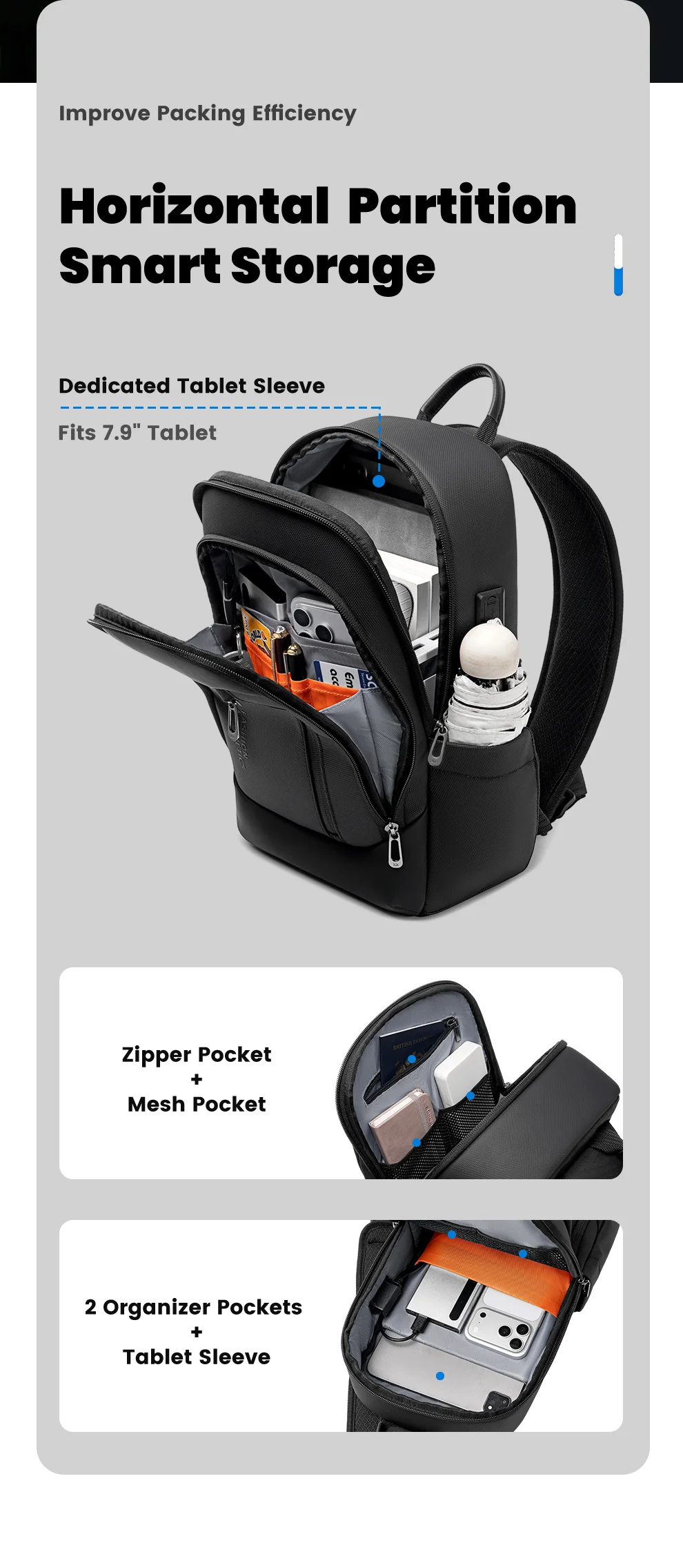 Heroic Knight Multifunction Male Chest Bag With USB Lightweight Leisure Shoulder Bag Business Anti-theft Weekend Commute Daypack