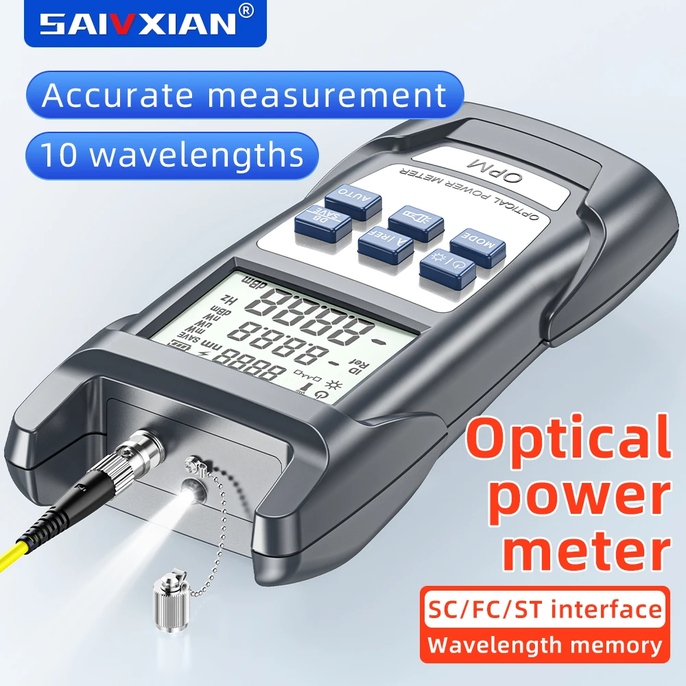 مقياس طاقة الألياف الضوئية SAIVXIAN - جهاز اختبار الإضاءة والتوهين عالي الدقة #1