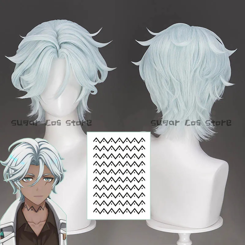 

Genshin Impact Ifa Game Косплей Парик Светло-Голубой Зеленый Короткие Волосы Tlalocan Flower-Feather Clan Natlan Для Женщин Мужчин Хэллоуин Опора