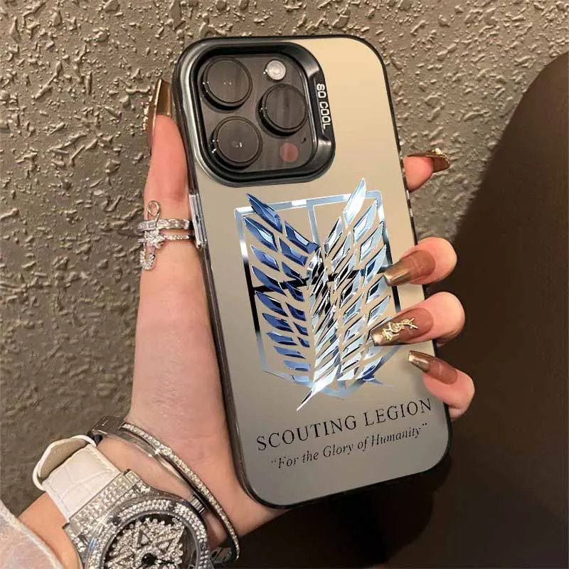 Casing HP Attack on Titan LOGO Untuk Apple iPhone 17 Air 16E 16 15 14 13 12 mini 11 8 7 Pro Max Plus Warna-warni