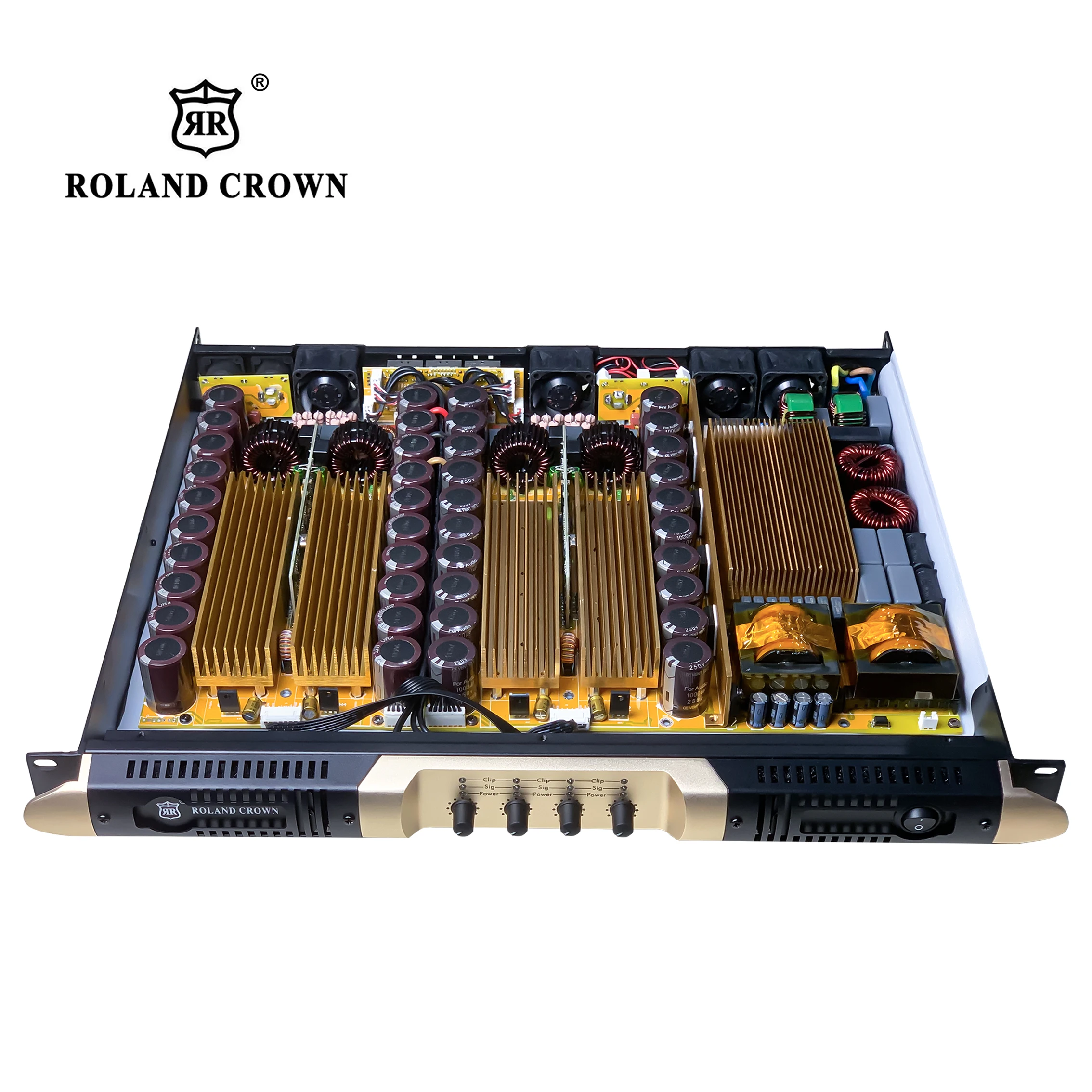 R42000 New Technology 1U High Power 4*2000W 4 Ohm Portable Professional Outdoor Speaker System Stage Performance