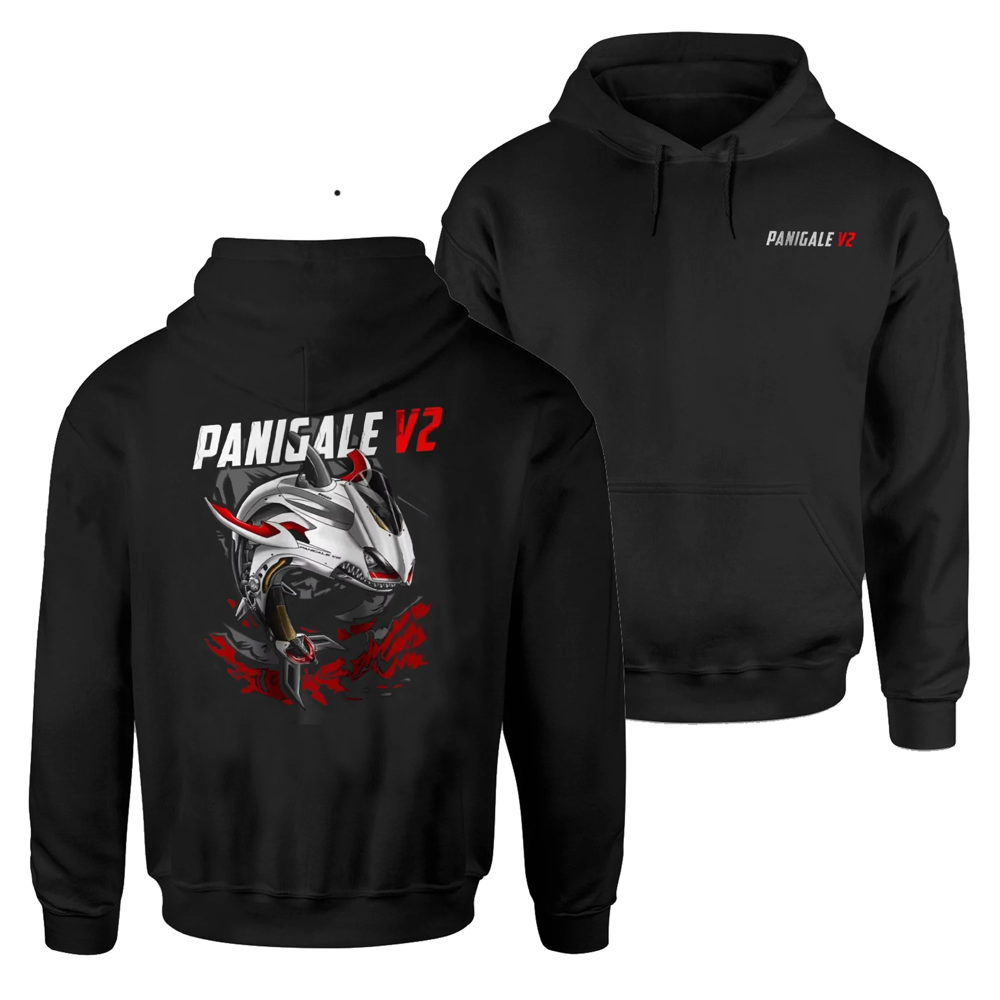 

Classic Italy Panigale V2 Motorcycle Shark Inspired Pullover Hoodie Comfortable Cotton Casual Mens Clothes Rider Streetwear