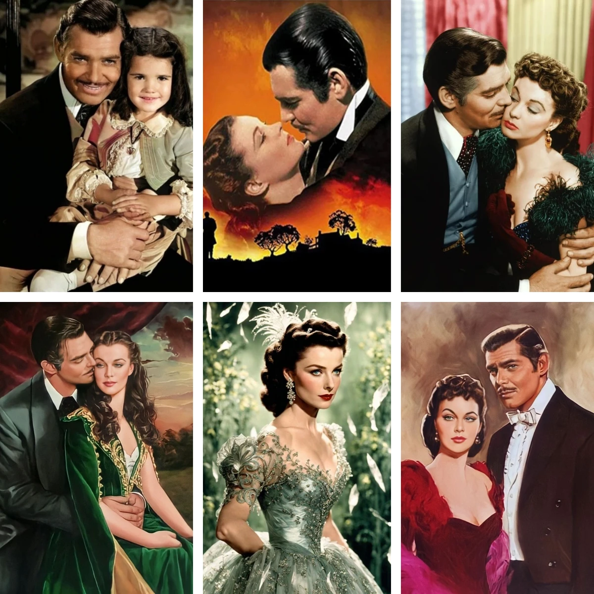 Kit de pintura de diamantes 5d, carteles de películas de amor famosos clásicos, Kit de punto de cruz "Gone with The Wind", decoración artesanal de Scarlett y Rhett