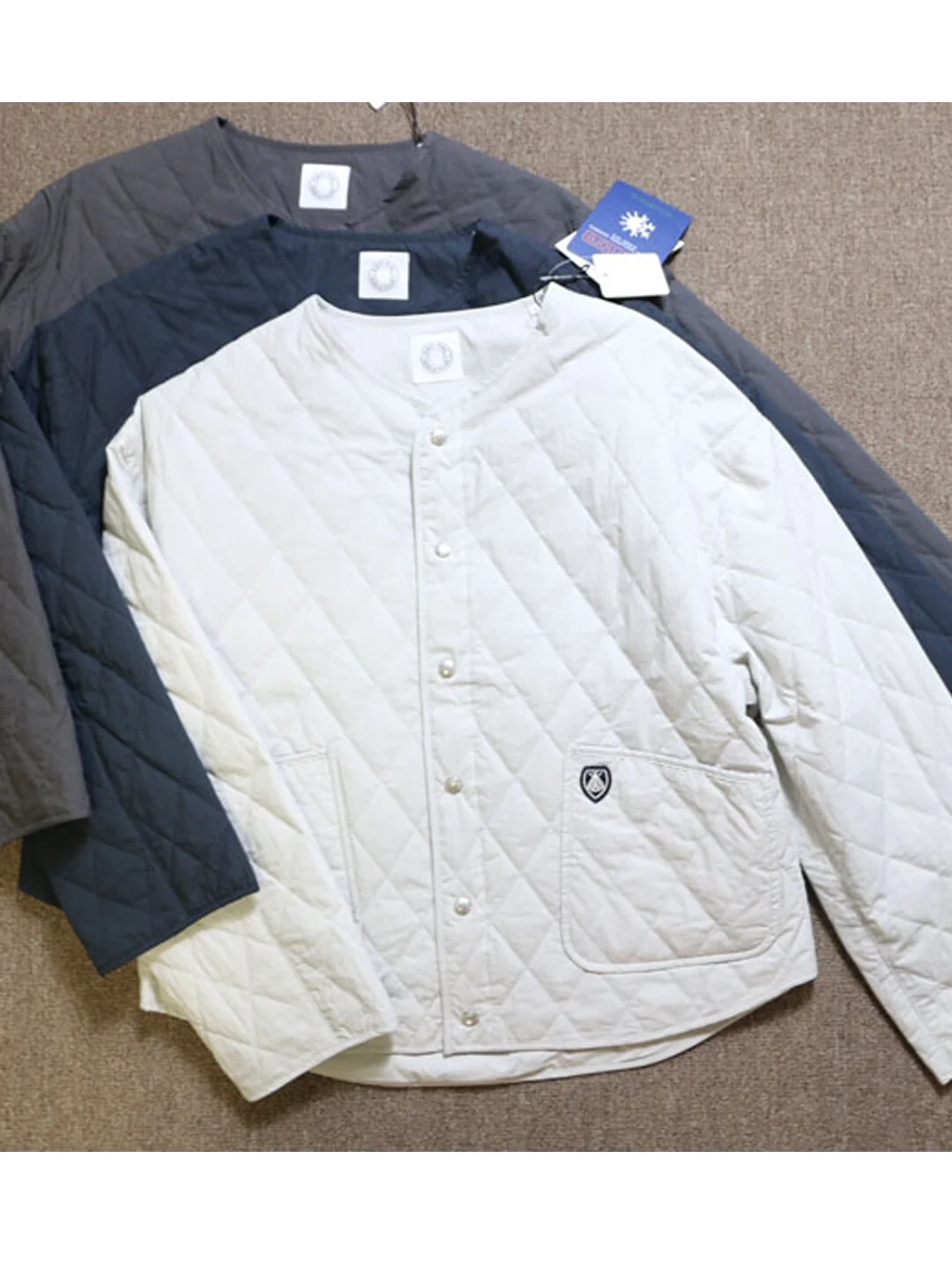 

Легкая хлопковая вышитая куртка с ромбовидной строчкой, тонкая хлопковая верхняя одежда ORCIVAL, женская весна-осень в японском стиле