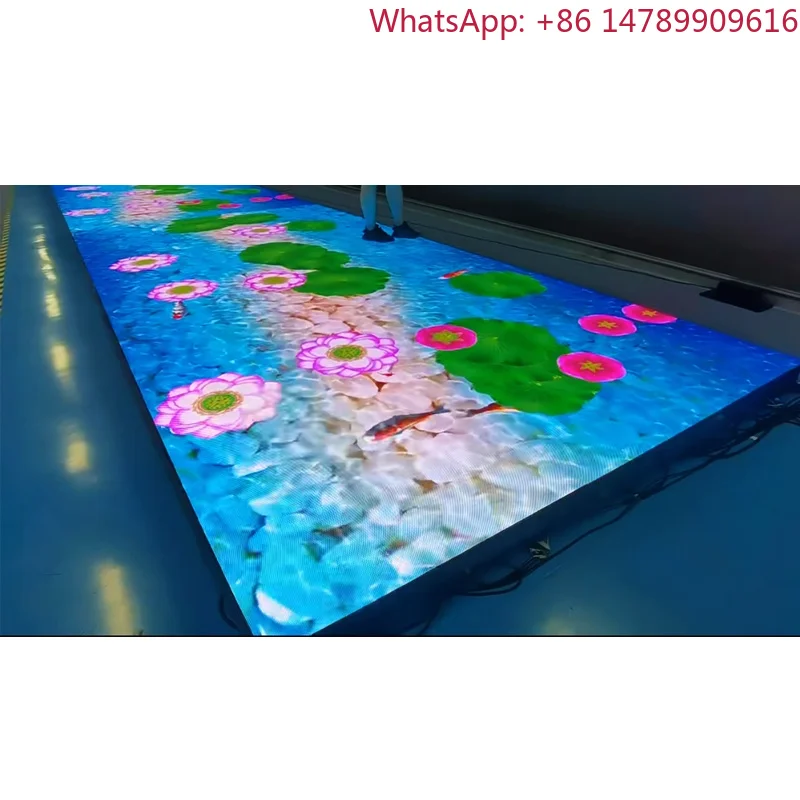 Customized Full-Color Interactive Dance Floor Screen Indoor P2.9 Induction Floor Tile ScreenHigh-intensityFootTrafficHuman-Scree