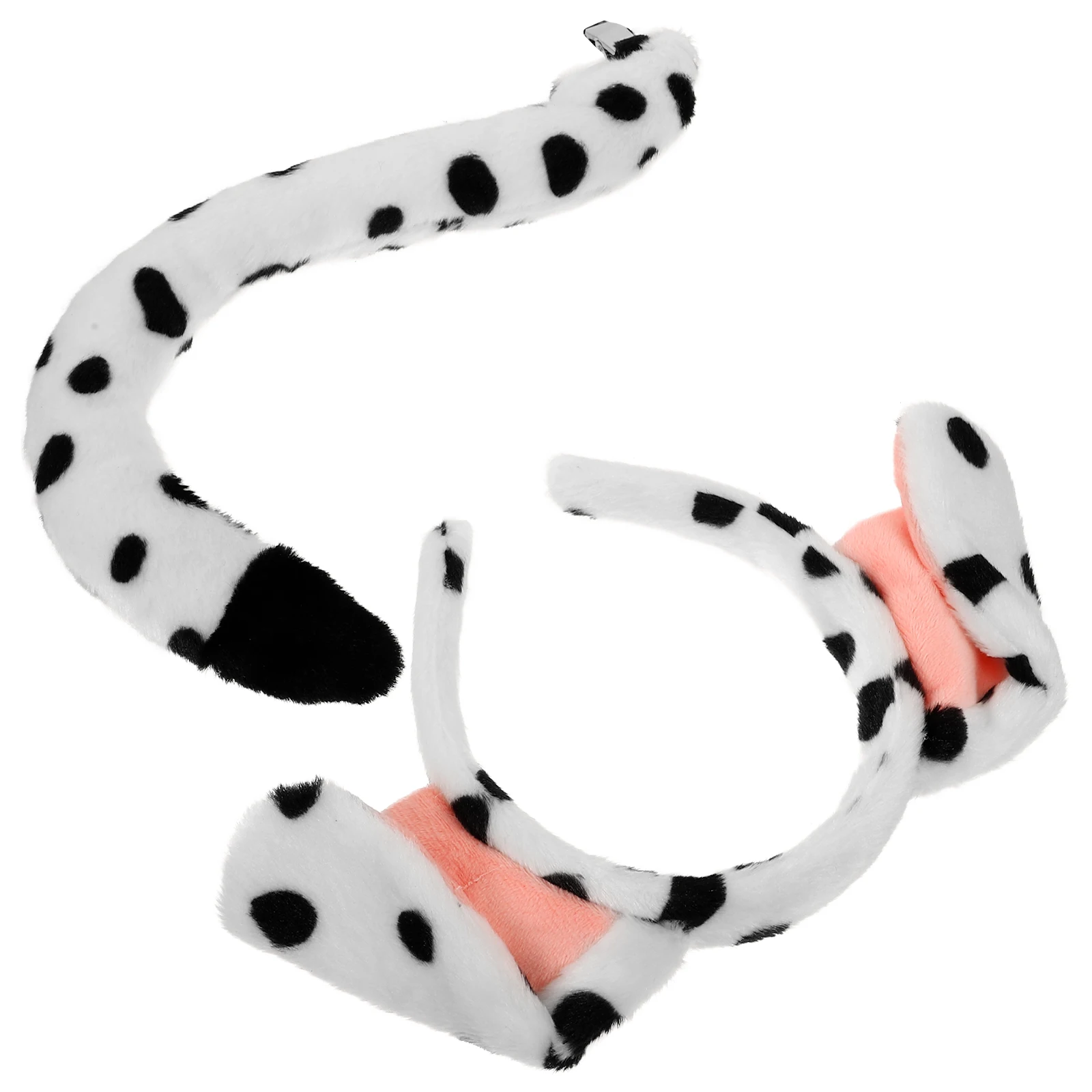 

1 set Dog Ears Headband Puppy Headdress Set White Color Cosplay Accessories Birthday Ear Hair Hoops