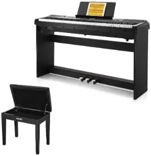 Piano Bench with Built-In Storage Compartment