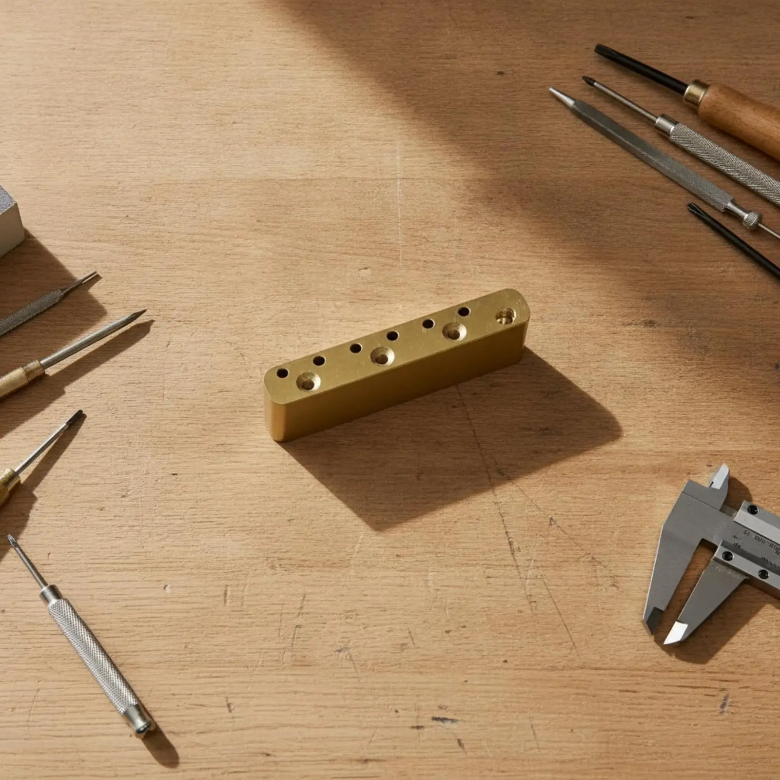 Hardware Machined Brass Electric Guitar Bridge Base Low-Profile