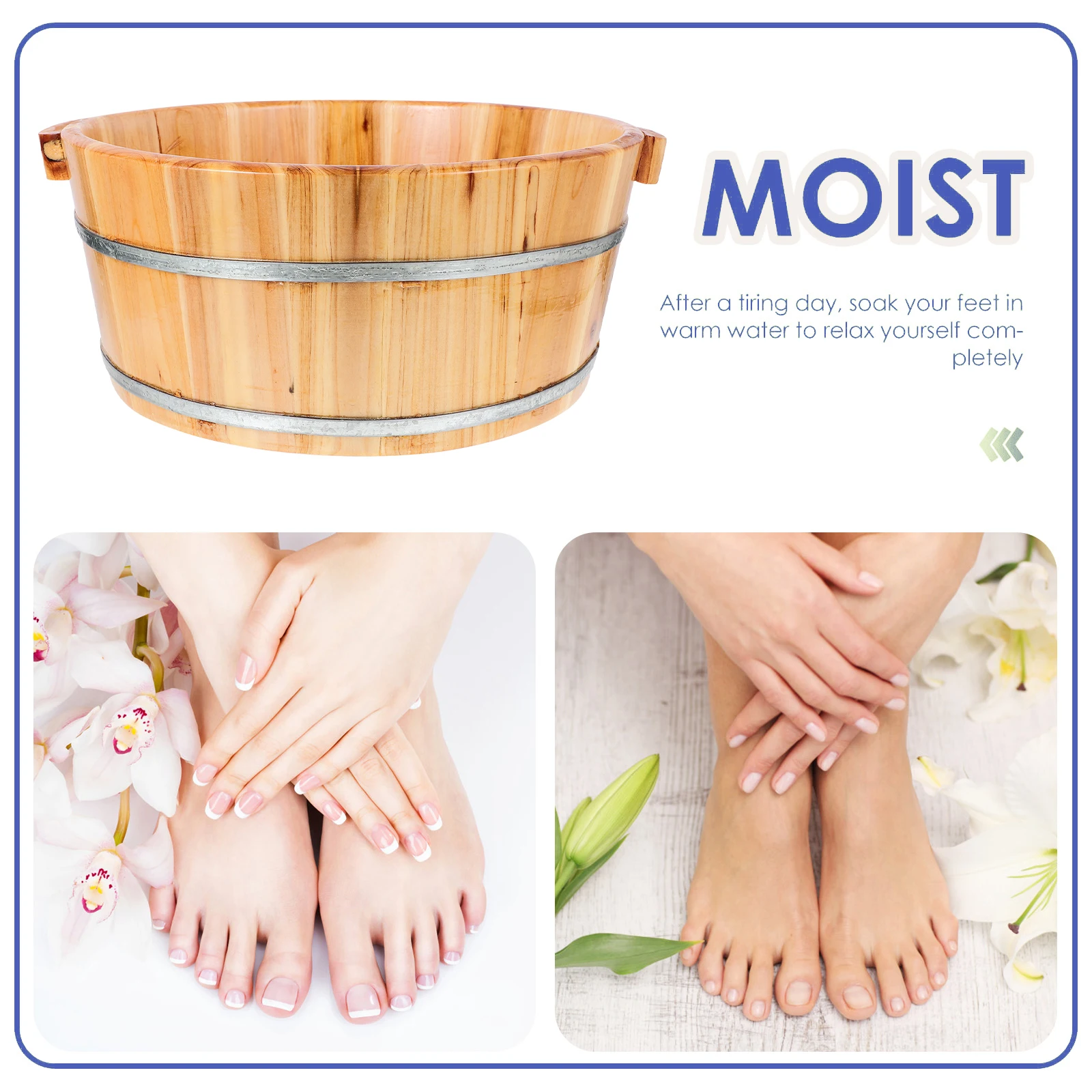MultiUse Basin Foot Care Tool Portable Bucket Household Foot Bucket Spa Barrel Wood Bucket Foot Bath Soak foot bath Wash Basin