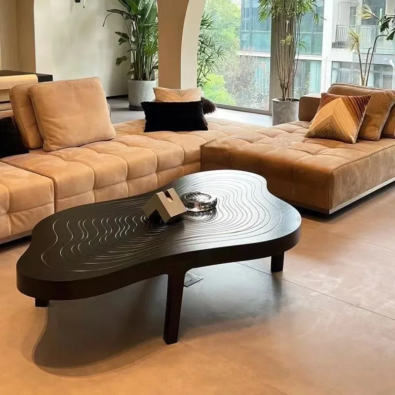 Solid wood high-end light luxury cloud simple modern living room small apartment home bed and breakfast creative