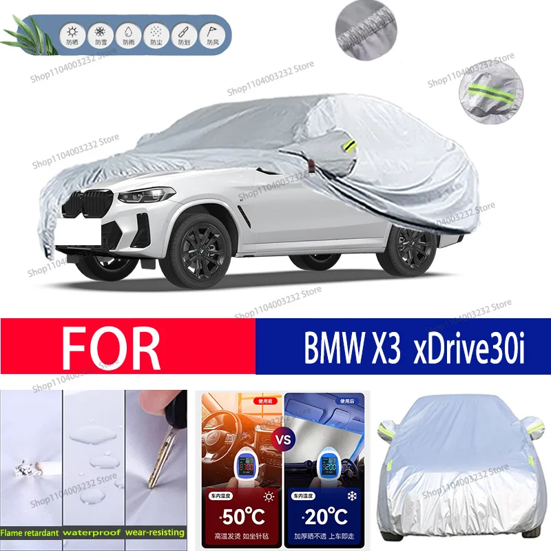 For BMW X3 xDrive30i Car clothing sun protection snow prevention antifreeze car protective cover  auto cover