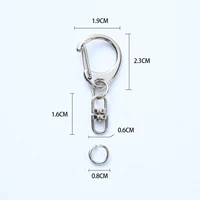 10/20/50/100pcs D Snap Hook Keychain Rings Bulk with Open Jump Ring & Connector for Keychain and Sewing Making Supplies DIY 3