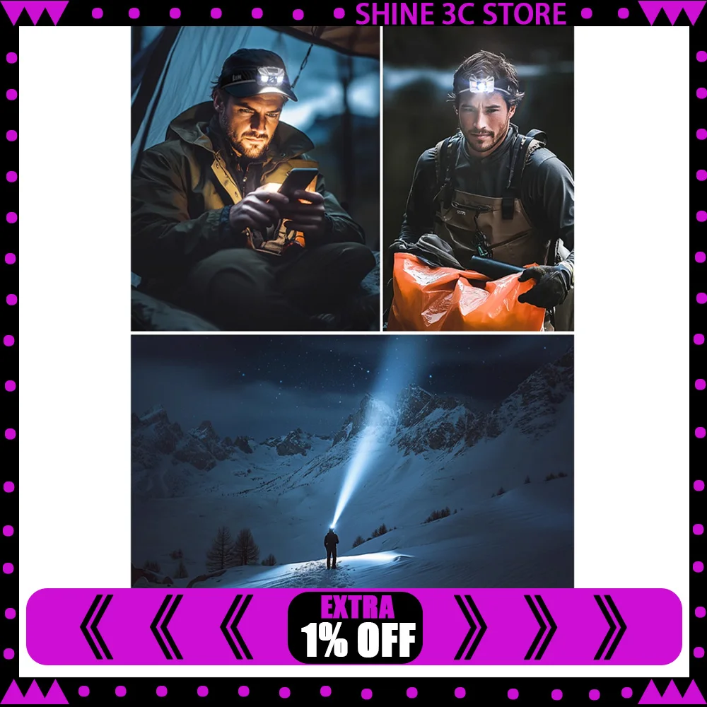 

LEM L115/L116 Powerful Headlamp Outdoor Climbing Head Lamp Flashlight 1200mAh/1000mAh 800LM/650LM Rechargeable Fishing Headtorch