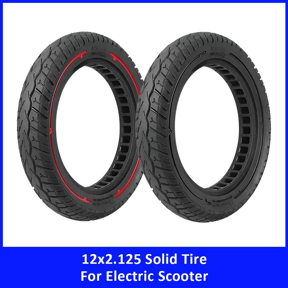 12Inch 12x2.125 Effen Band voor E-Bike Elektrische Scooter Accessoires Off-Road Niet-opblaasbare Explosieveilige Band Vervanging Deel