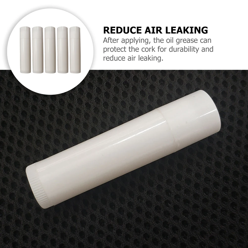 

5pcs Plastic Stick Cork Grease for Flute Clarinet Saxophone Alto Lubricating Oil Paste Musical Instruments Accessories