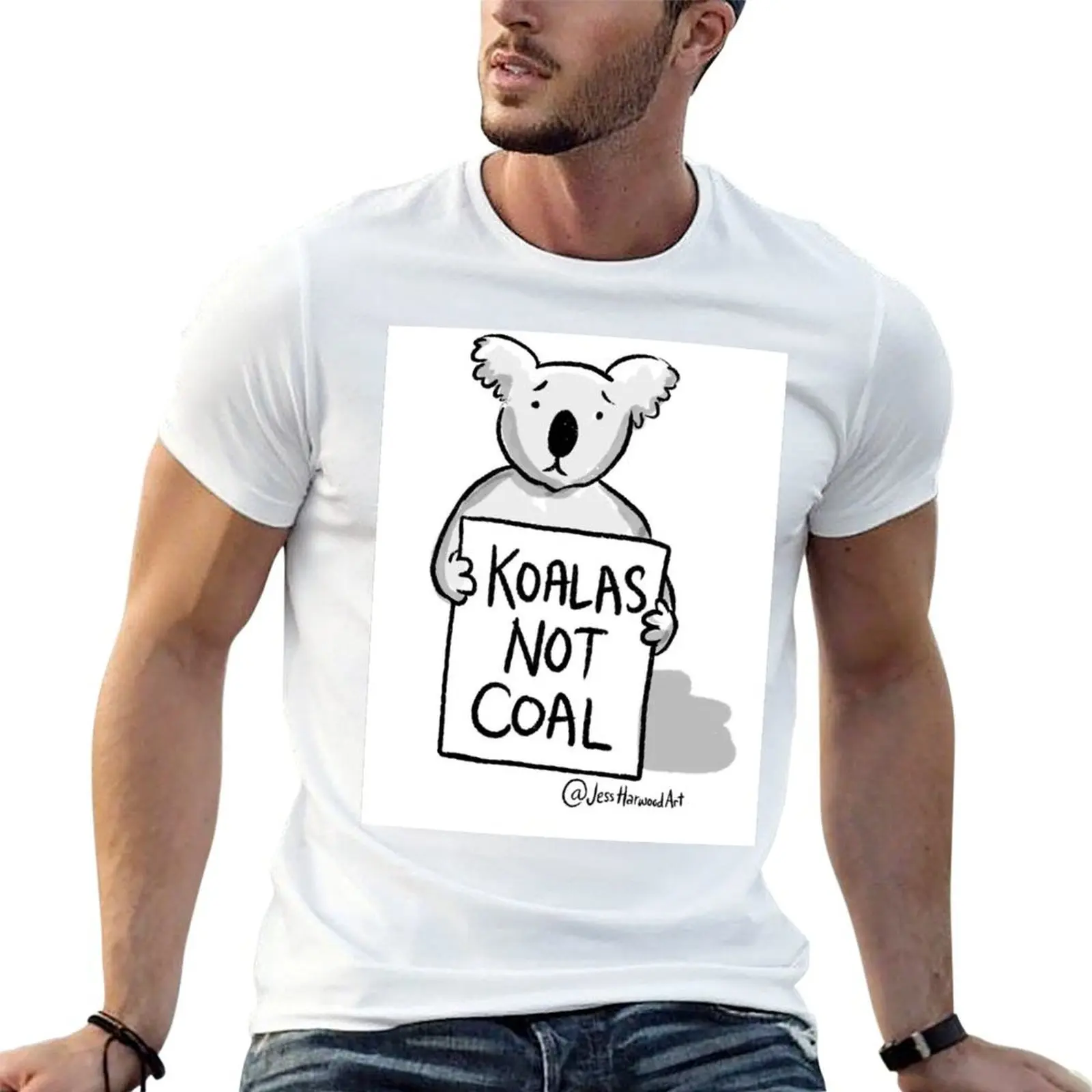 

Koalas Not Coal by Jess Harwood Art T-Shirt t shirts designer cotton t shirt man anime t shirts oversize T-Shirt