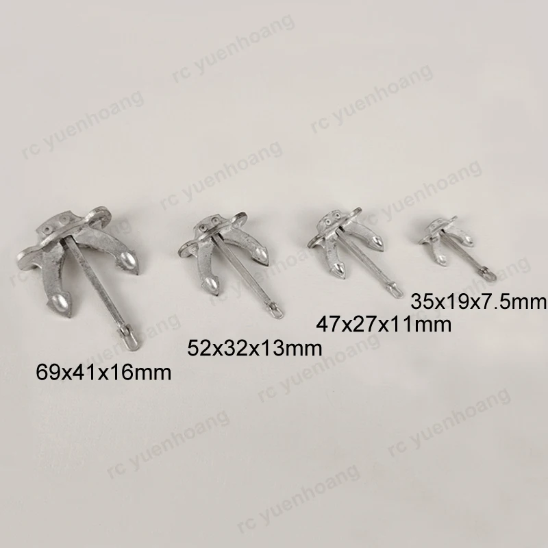 1PCS Metal Alloy Hall Anchor 69x41x16mm 52x32x13mm Moveable Anchor Accessories for RC Simulation Ship Assembly