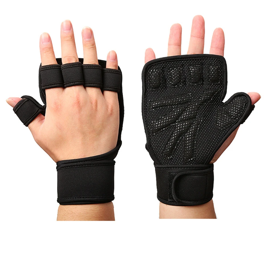 Gym Fitness Heavy duty Training Glove Men Women Fitness Sports Body Building Gymnastics Grips Hand Wrist Palm Protector Gloves