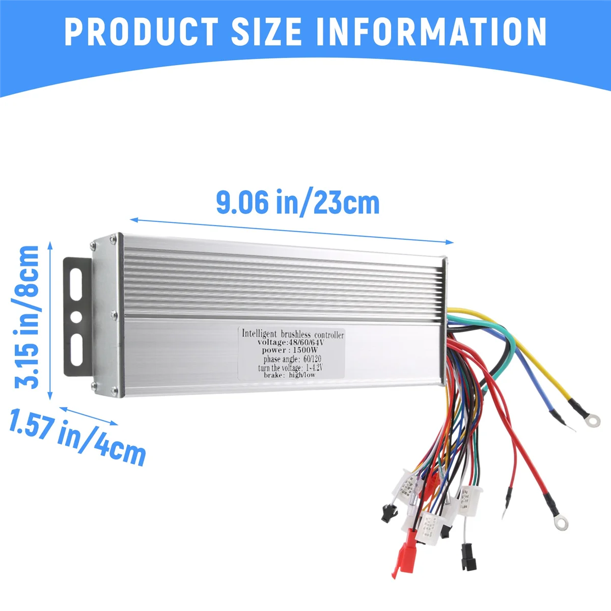 A08I 48V 60V 64V 1500W Borstelloze Controller/Ebike Controller/Bldc Motor Controller voor elektrische Fiets/Scooter