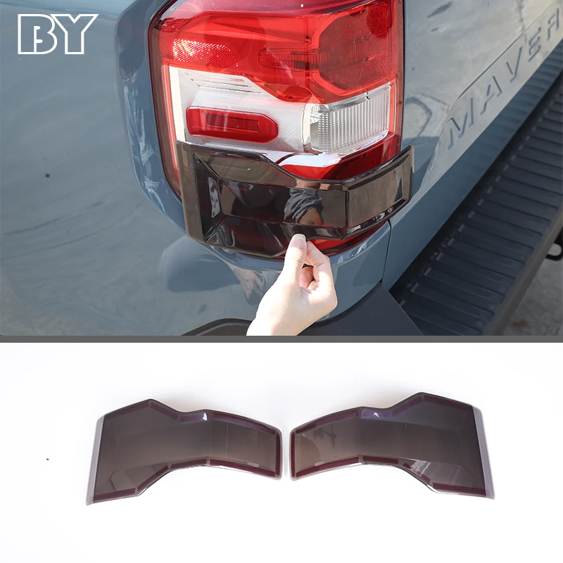 

Car Rear Tail Lamp Cover Trim Tail Light Shade Hood Smoke Black Fits For Ford Maverick 2022 Auto Accessories