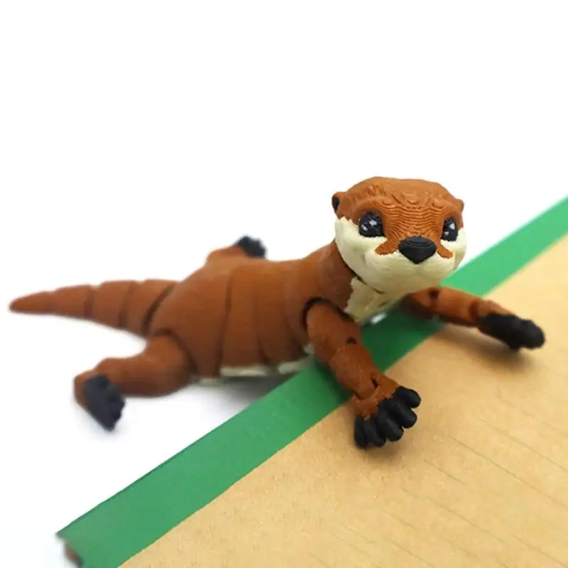 يمكن وضعها المياه Lutra الحيوان النحت ثلاثية الأبعاد مطبوعة التفاعلية عرض عمل الشكل للمنزل الجرف مكتب عمل الديكور A2UB #4