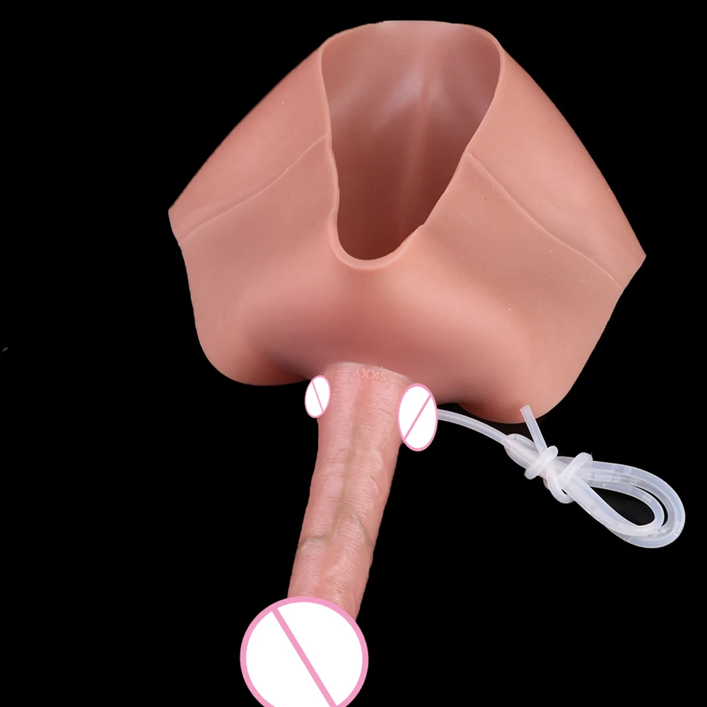 SXXY Soft Strap-On Squirting Dildo Silicone Ejaculating Solid Dildo Anal Plug Panties Adult Sex Toys For Woemn Lesbian Sex view 6