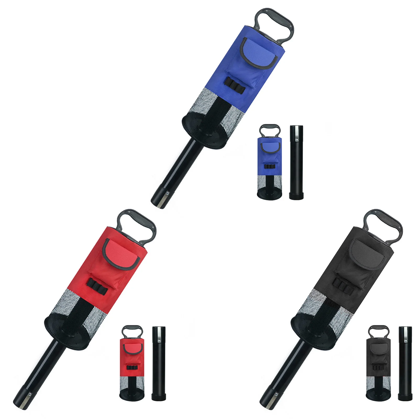1Pc 70-ball Capacity Dismountable Two-section Ball Picker Zipper Golf Bag with Handle for Golf Course