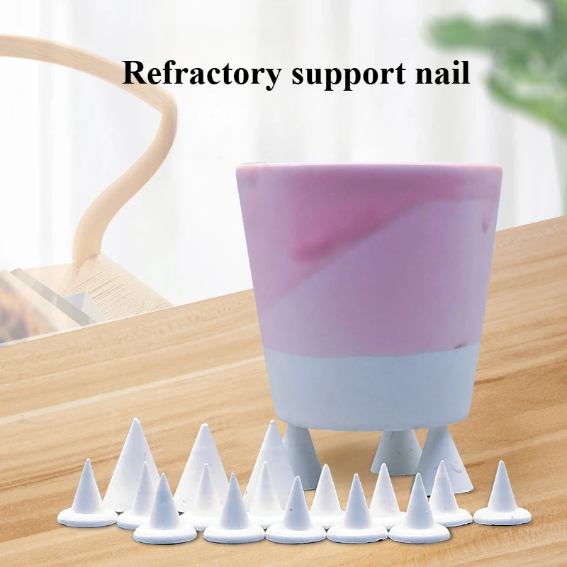 10pcs Ceramic Kiln Firing High Temperature Resistance Conical Prop Up Nail DIY Pottery Handicrafts Firing Anti-sticking Tools