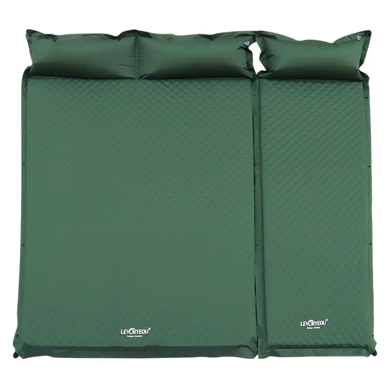 1-3Persons Thick 5cm Automatic Self-Inflatable Mattress Cushion Pad Tent Camping Mat Comfortable Bed Heating Lunch Rest Tourist