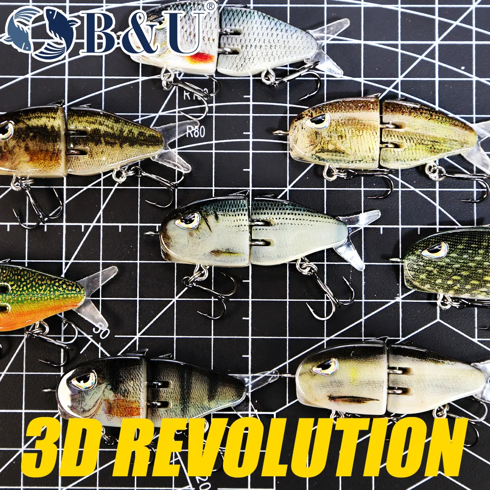 B&U 55 ミリメートルジャークベイトスイムグライドハードベイトスローシンキング釣りルアーロングキャストハード人工餌パイクバストラウト用