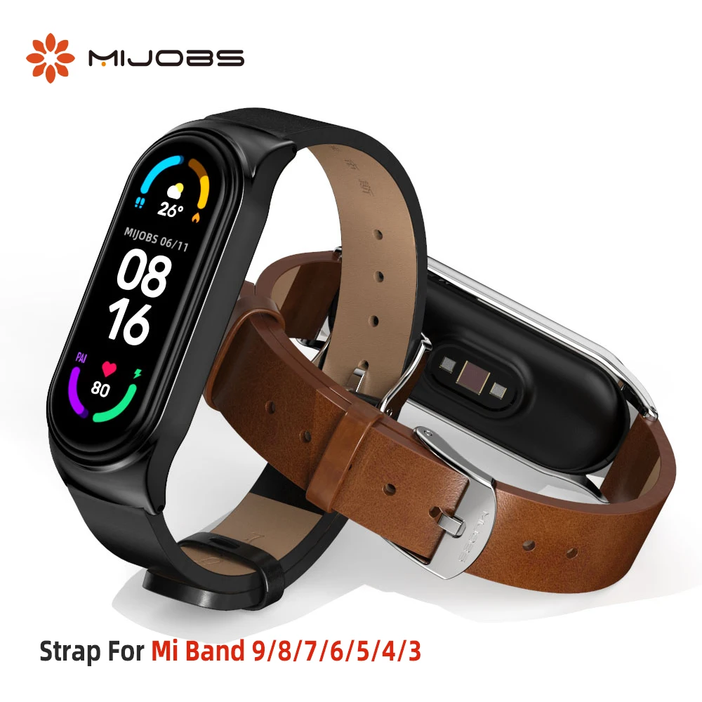 Strap for Mi Band 11 10 9 8 7 6 5 Wristband For Mi band 10 Global Version NFC PU Leather Watchband for Mi Band 9 Bracelet Correa