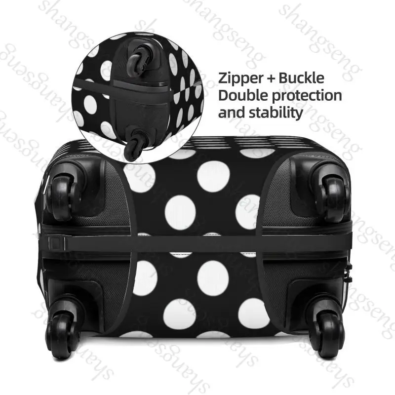 Polka Dots Pattern Thick Elastic Luggage Protective Cover Zipper Suit For Bag Suitcase Covers Trolley Cover Travel