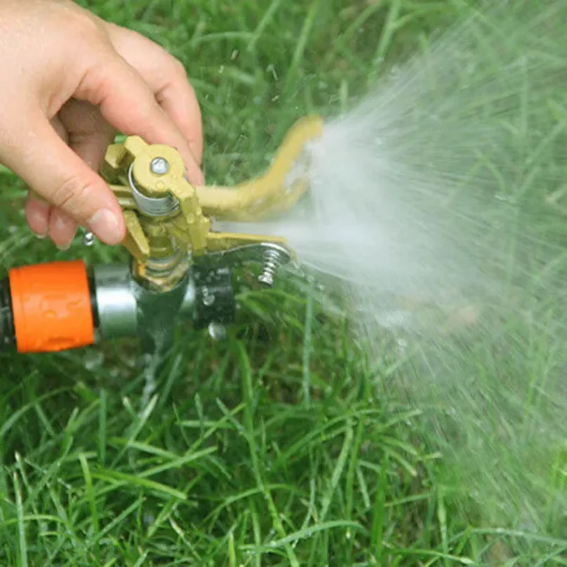 360Degree Rotation Garden Rocker Sprinkler Adjustable Impact Sprinkler Lawn Garden Park Orchard Field Irrigation Watering Nozzle