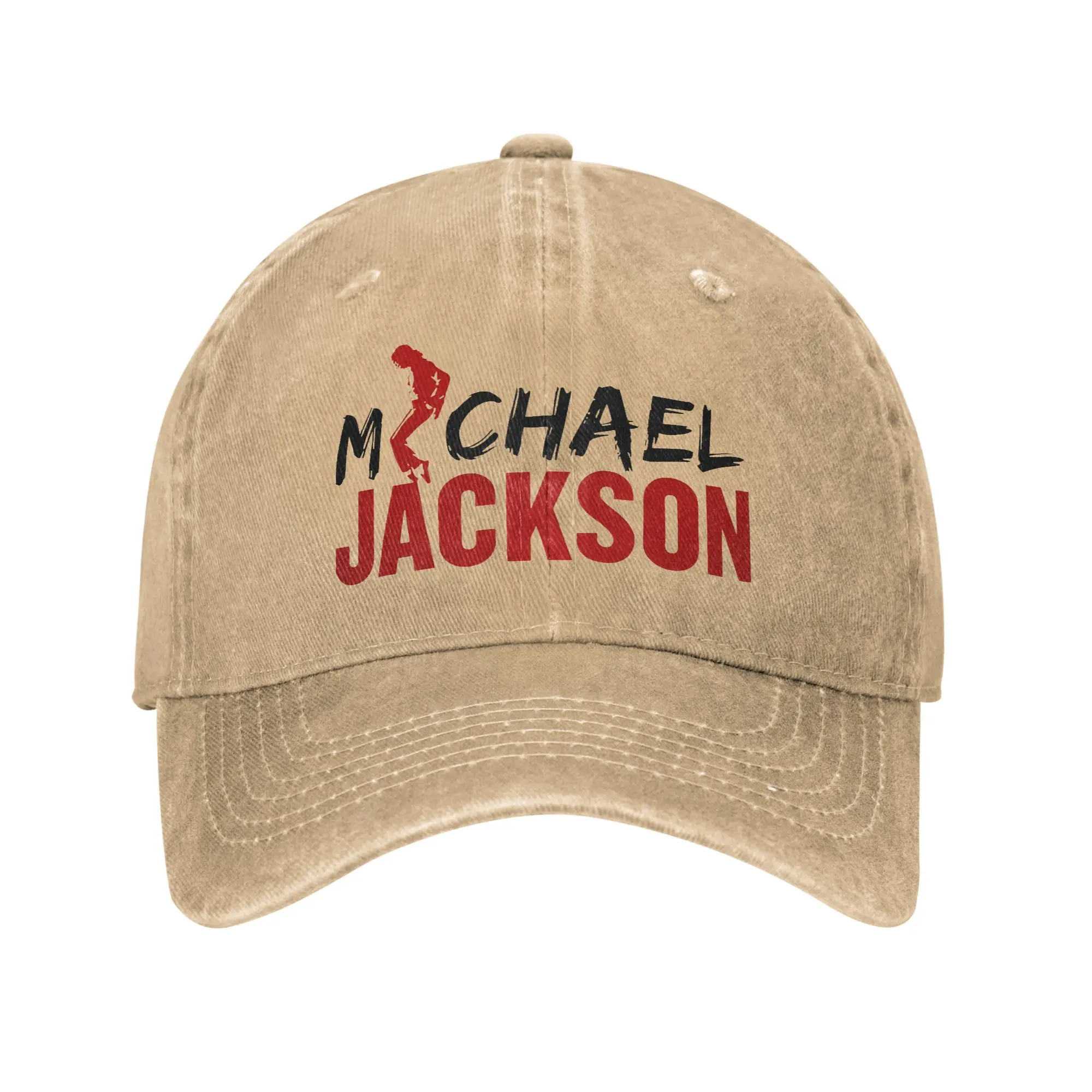 Men Women King of Pop Michaeles Jacksones MJ Print Hats Classic Distressed Denim  Baseball Cap Adjustable